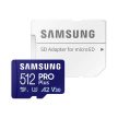 Samsung PRO Plus 512GB microSDXC memóriakártya + adapter (MB-MD512SA/EU)