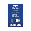 Samsung PRO Plus 512GB microSDXC memóriakártya + kártyaolvasó (MB-MD512SB/WW)