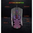 Meetion GM015 méhsejt mintás Gaming egér fekete (MT-GM015)