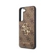 Eredeti GUESS keménytok 4G Case Big Metal Logo GUHCS23S4GMGBR Samsung Galaxy S23 barna