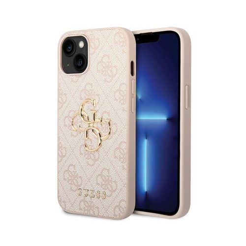 Eredeti GUESS 4G Big Metal Logo Case GUHCP15S4GMGPI iPhone 15 rózsaszín
