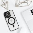 Akril színes Magsafe tok iPhone 15 Pro Max Fekete