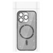 Glitter Magsafe tok Iphone 14 Fekete átlátszó