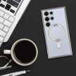 Metál Magsafe Samsung Galaxy S22 Ultra ezüst, átlátszó