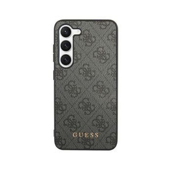   Eredeti GUESS keménytok 4G tok fém arany logó GUHCS24LG4GFGR Samsung Galaxy S24 Ultra Fekete