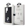 Eredeti KARL LAGERFELD tok kemény tok Saffiano Karl & Choupette Metal Pin KLHCS24LPSAKCMPK Samsung Galaxy S24 Ultra Fekete
