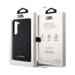 Eredeti KARL LAGERFELD tok kemény tok Saffiano Mono Metal Logo KLHCS24SSAKLHPK Samsung Galaxy S24 Fekete
