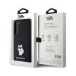 Eredeti KARL LAGERFELD tok kemény tok szilikon Choupette fém tű KLHCS24SSMHCNPK Samsung Galaxy S24 Fekete