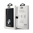 Eredeti KARL LAGERFELD tok kemény tok szilikon Karl&Choupette fém tű KLHCS24SSMHKCNPK Samsung Galaxy S24 Fekete