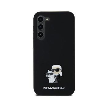   Eredeti KARL LAGERFELD tok kemény tok szilikon Karl&Choupette fém tű KLHCSA55SMHKCNPK Samsung Galaxy A55 Fekete