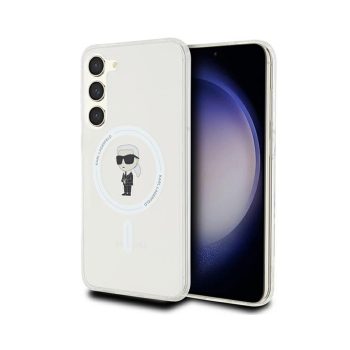   Eredeti KARL LAGERFELD keménytok IML Ikonik MagSafe KLHMS24MHFCKNOT tok Samsung Galaxy S24 Plus átlátszó