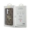 Eredeti GUESS keménytok 4G tok nagy fém logó GUHCSA354GMGBR Samsung Galaxy A35 barna
