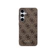 Eredeti GUESS keménytok 4G Case Metal Gold Logo GUOHCSA35G4GFBR Samsung Galaxy A35 barna