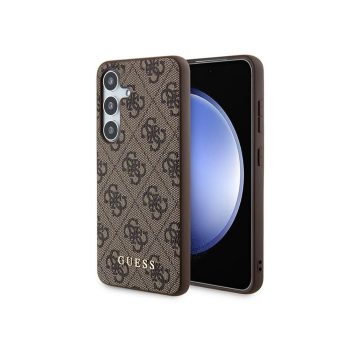   Eredeti GUESS keménytok 4G Case Metal Gold Logo GUOHCSA55G4GFBR Samsung Galaxy A55 barna