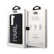 Eredeti KARL LAGERFELD tok kemény tok, 3D Gumi Glitter Logo KLHCS24S3DMBKCK Samsung Galaxy S24 Fekete