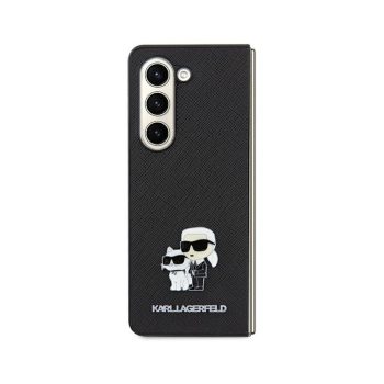   Eredeti KARL LAGERFELD tok kemény tok Saffiano Karl&Choupette Pin KLHCSA55SAKCNPK Samsung Galaxy A55 Fekete