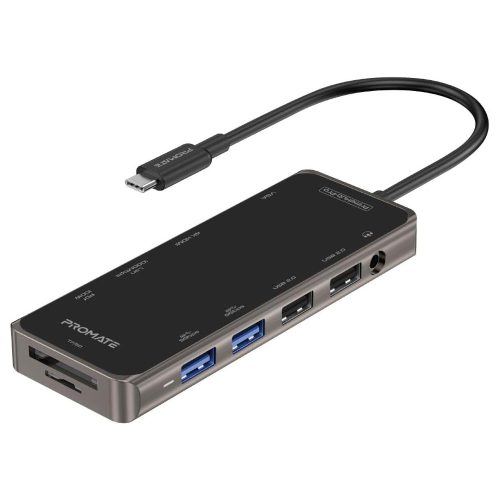 Promate USB-C 11in1 HUB fekete (PRIMEHUB-PRO)