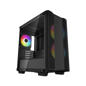   Deepcool CC360 ARGB táp nélküli ablakos Micro-ATX ház fekete (R-CC360-BKAPM3-G-1)