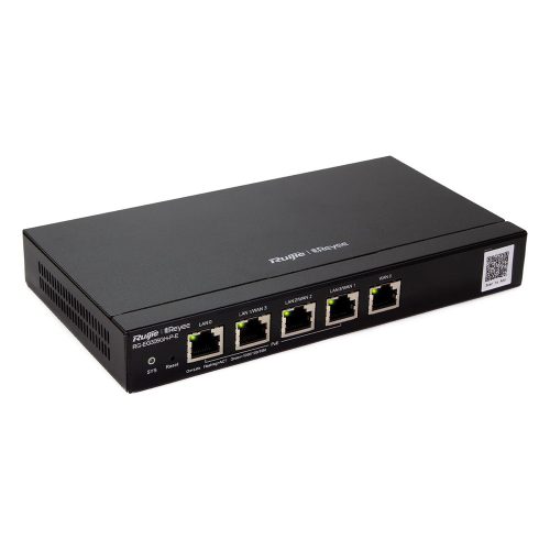 Ruijie Reyee 1.5 Gbps 5 portos Gigabit router fekete (RG-EG305GH-P-E)