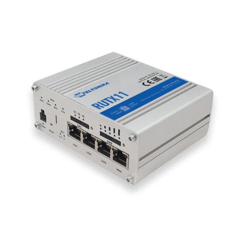 Teltonika RUTX11 3xGbE LAN 2xminiSIM 4G/LTE CAT6 Bluetooth Dual Band Vezeték nélküli Gigabit ipari router (RUTX11000000)