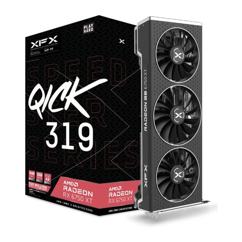 XFX Radeon RX 6750 XT 12GB SPEEDSTER QICK 319 videokártya (RX-675XYJFDP)
