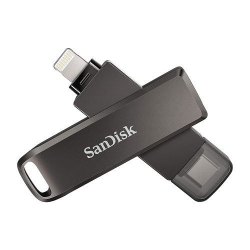 SanDisk iXpand Flash Drive Luxe Type-C / Lightning fekete Pendrive 128GB (SDIX70N-128G-GN6NE / 186553)
