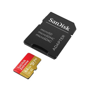   SanDisk Extreme 64GB microSDXC memóriakártya + adapter (SDSQXAH-064G-GN6MA / 121585)