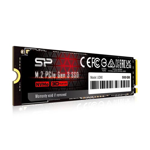 500GB Silicon Power UD80 M.2 SSD meghajtó (SP500GBP34UD8005)