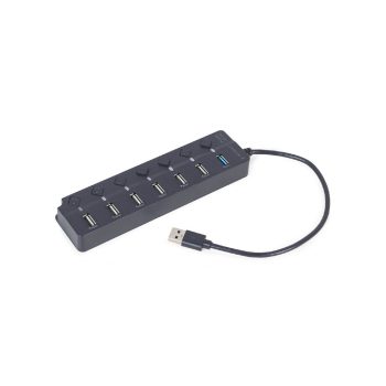 Gembird USB-A HUB 7 portos fekete (UHB-U3P1U2P6P-01)
