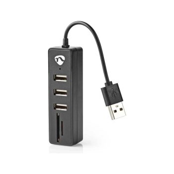 Nedis 3 portos USB HUB 2.0 (UHUBCU2340BK)