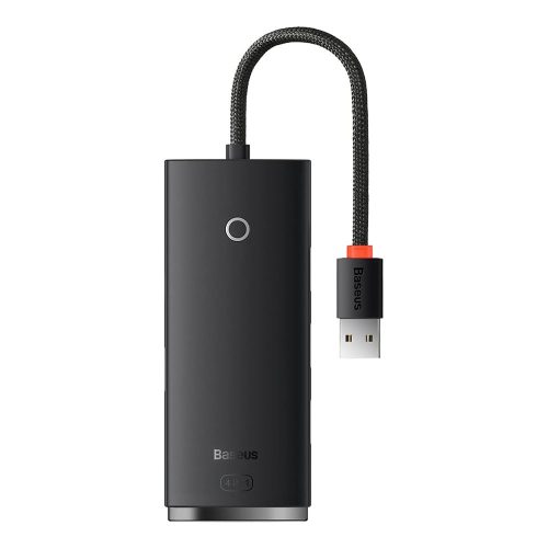 Baseus Lite Series 4 az 1-ben USB - 4x USB 3.0 hub 25 cm fekete (WKQX030001)