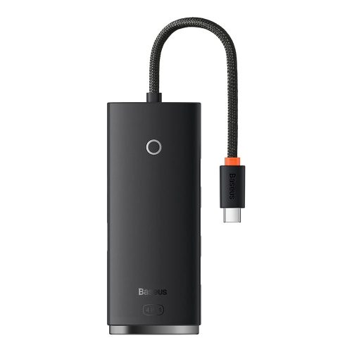 Baseus Lite Series Hub 4in1 adapter USB-C 4x USB 3.0 + USB-C, 25cm fekete (WKQX030301)
