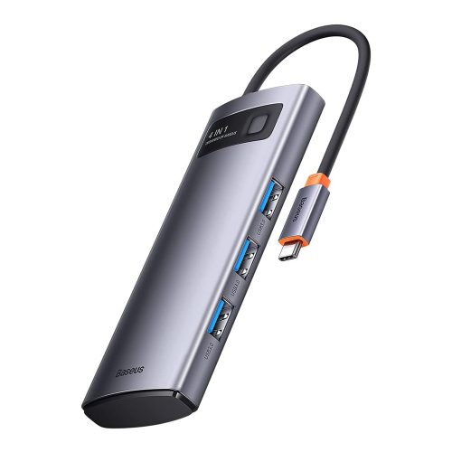 Baseus Metal Gleam Series 4 az 1-ben hub USB-C - 4x USB 3.0 (WKWG070013)