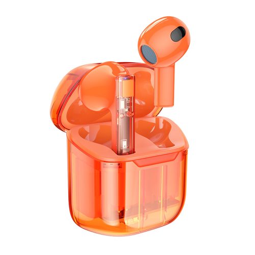 BOROFONE TWS BW23 CRYSTAL BEAN TRANSPARENT EDITION BLUETOOTH FEJHALLGATÓ NARANCS

