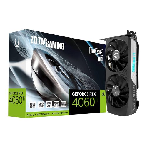 Zotac GeForce RTX 4060 Ti 8GB Twin Edge OC videokártya (ZT-D40610H-10M)