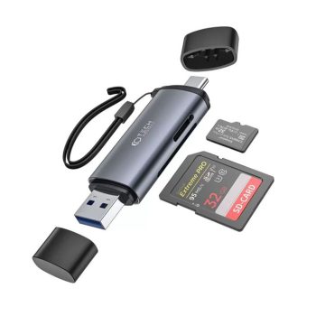   Tech-Protect Ultraboost kártyaolvasó 4in1 SD, Micro SD, szürke (128319)