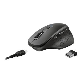   Trust OZAA újratölthető vezeték nélküli optikai egér fekete (23812)